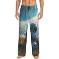 thumbnail image 5 of Mens Pajama Pants, Astronaut Contemplating Planet Soft Sleep & Lounge Pants for Men, Cuteness Casual PJ Bottoms Pants with Pockets, 5 of 7