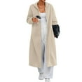 thumbnail image 2 of gbyLJF Women's Long Hooded Cardigan Soft Comfortable Solid Color Coats Fall Winter Lightweight Casual Overcoats with Pockets, 2 of 4