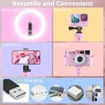 thumbnail image 5 of UBeesize Anillo de luz para selfies de 12 pulgadas con trípode extensible de 62 pulgadas y control remoto, luz LED con soporte para teléfono para grabación de video/maquillaje/creador de contenido (Yo, 5 of 5
