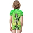 thumbnail image 3 of Tsuyu Asui Boys Rash Guard Set 2 Piece Swimsuits Short Sleeve Bathing Suits with Trunks, 3 of 7