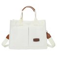 thumbnail image 1 of Bolso Mano Pana Bolso Hombro Informal Bolso Hobo para Mujer Gran Capacidad (blanco), 1 of 9