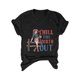 thumbnail image 2 of Fiudx Liquidación de Ofertas Flash Tops con Estampado de Moda para Mujer, Blusa de Manga Corta, Camisetas Divertidas con Cuello Redondo, 2 of 4