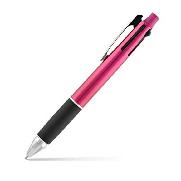 uni JETSTREAM 4&1 Red, Green, Blue, and Black 0.7mm Ballpoint Multi Pen and 0.5mm Mechanical Pencil (Pink)