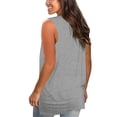 thumbnail image 3 of Htigea Womens Tank Tops Solid V Neck Sleeveless T Shirt Casual Tunic Loose Tanks Soft Comfy Basic Tees with Pocket Summer Clothes Gray,S, 3 of 4