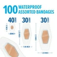 thumbnail image 3 of Nexcare Waterproof Assorted Bandages, Clear, 100ct, 3 of 17