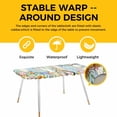 thumbnail image 4 of Blue Green Easter Bunny Table Cloths for 8 Foot Rectangle Tables, Spring Easter Eggs Floral Wooden Patio Waterproof Elastic Fitted Tablecloths, Washable Rectangular Table Cover for Camping, 4 of 8