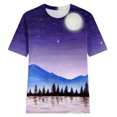 thumbnail image 4 of RKSTN T-Shirts Graphiques pour Femmes Mode Tendance Manches Courtes Chemises Rétro Col Rond Hauts Amples Blouse T-Shirts, 4 of 7