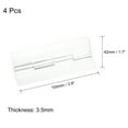 thumbnail image 2 of Uxcell 4Pack 100x42mm Acrylic Hinges Clear Folding Hinge Transparent Hardware Hinge, 2 of 5