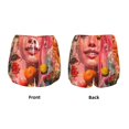 thumbnail image 3 of Yiaed Vibrant Floral Collage Portrait Print Women's Running Shorts with Liner 3 Zipper Pockets Elastic Workout Athletic Gym Yoga Shorts-Medium, 3 of 7