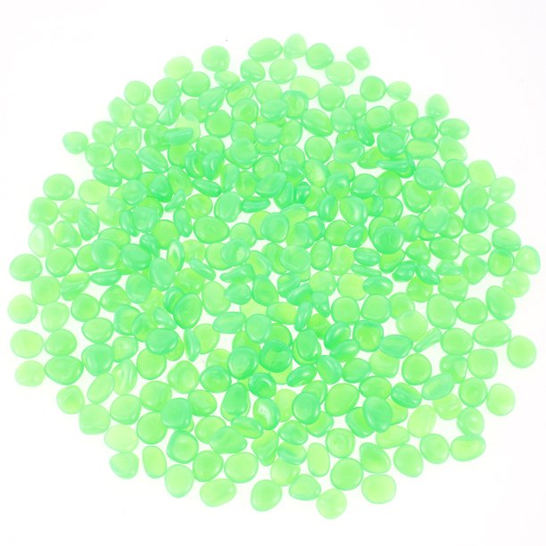 Piedras luminosas para jardín, guijarros que brillan en la oscuridad, 300 piezas, rocas, pasarelas, decoración de hadas, bricolaje