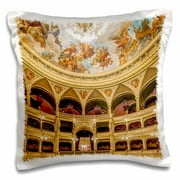 3dRose Hungary, Budapest, Hungarian State Opera House. - Pillow Case, 16 by 16-inch