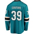 thumbnail image 3 of Men's Fanatics Logan Couture Teal San Jose Sharks  Breakaway Jersey, 3 of 3