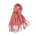 thumbnail image 3 of uvwlwu Scarf for Women, Elegant Winter Scarf For Adults Solid Color Wrap Soft Warm Fashion Styling Comfortable Cozy Wear(Pink,One Size), 3 of 3