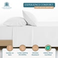 thumbnail image 5 of Casa Platino 100% Cotton Sheets – 600 Thread Count Twin Sheets Set, Buttery Soft Sateen Finish For Night Comfort, Additional Pillowcase, 15” Deep Pocket, Machine Washable – White, 5 of 7