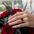 thumbnail image 3 of Mauli Jewels 2 Carat Black Diamond Engagement Ring for Women – Solitaire Wedding Ring in 10K White Gold, 4-Prong Setting, 3 of 6