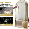 thumbnail image 6 of Easy4Home 64"x21" Arched Full Length Mirror Freestading Full Body Floor Mirror, Gold, 6 of 6