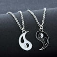 thumbnail image 3 of Pebbuoy 1 Pair Necklace Pendant Black White Taichi Yin Yang Necklace Party Jewelry for Gift, 3 of 7