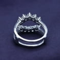 thumbnail image 6 of AFFY 1 Carat Moissanite Diamond Sunburst Guard Enhancer Ring for Women 14K White Gold over Silver-8, 6 of 7