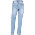 thumbnail image 2 of 2Luver, Women's, Youth Stretchy 5 Pocket Straight Denim Jeans w/ adjust waist band, Light Blue, 6, 2 of 2