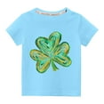 thumbnail image 2 of piuwrlz T-Shirt Boy and Girls Short Sleeve Printed Top Blue Size 9 Years, 2 of 4
