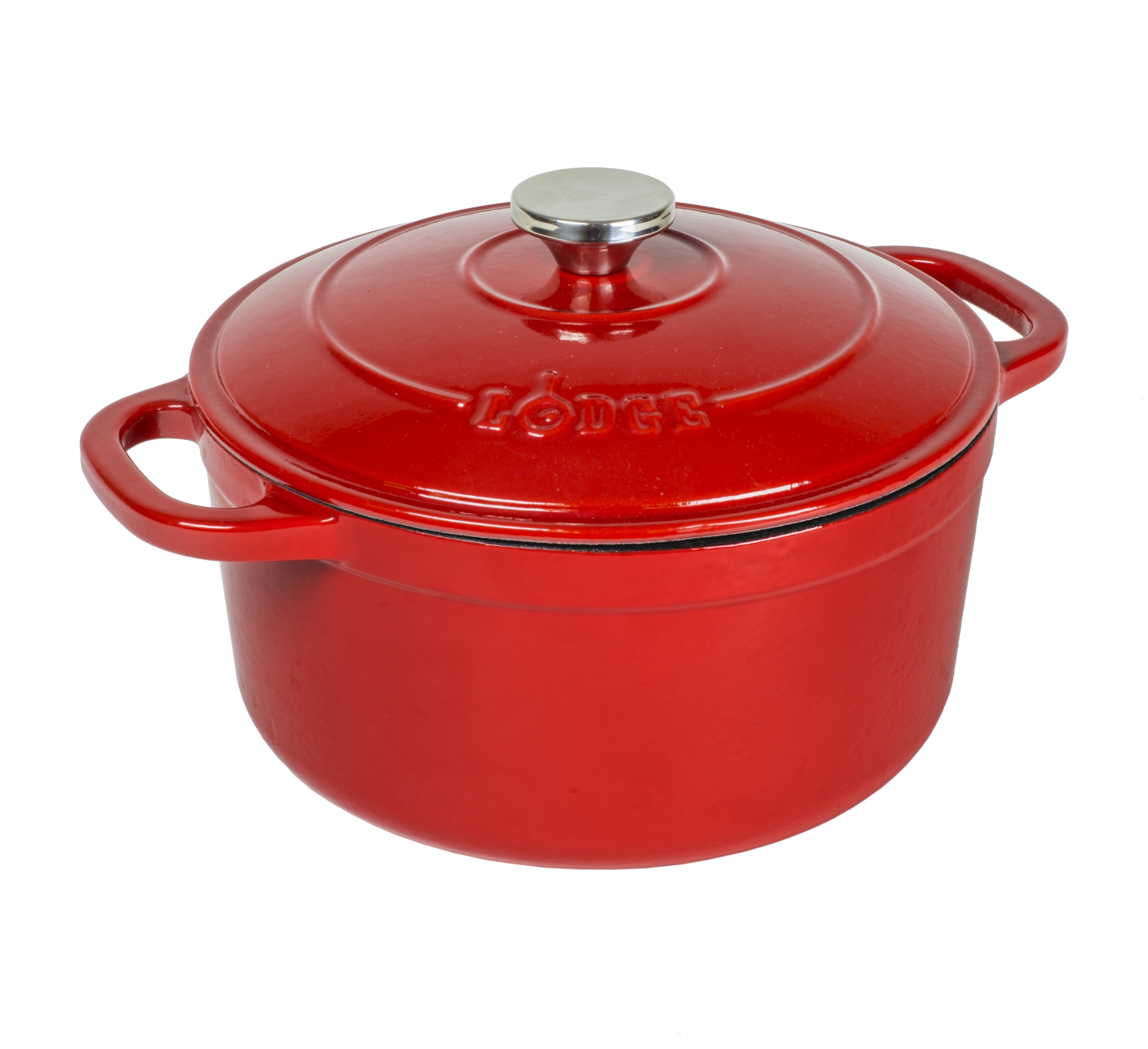 Lodge 6qt Cast Iron Enamel Dutch Oven Red : Target