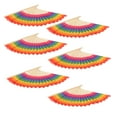 thumbnail image 4 of Abanicos plegables de 6 uds., abanicos de mano decorativos atractivos y coloridos con huesos de bambú para regalo de decoración de ropa de rendimiento, 4 of 8