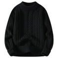thumbnail image 2 of uikmnh T Neck Sweater Men's Casual Sweater Trend Men's Loose Knit Sweater,Mens Sweater,Size M, 2 of 4