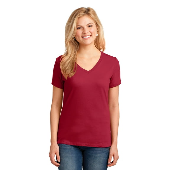 Port & Company Ladies Core Cotton V-Neck Tee