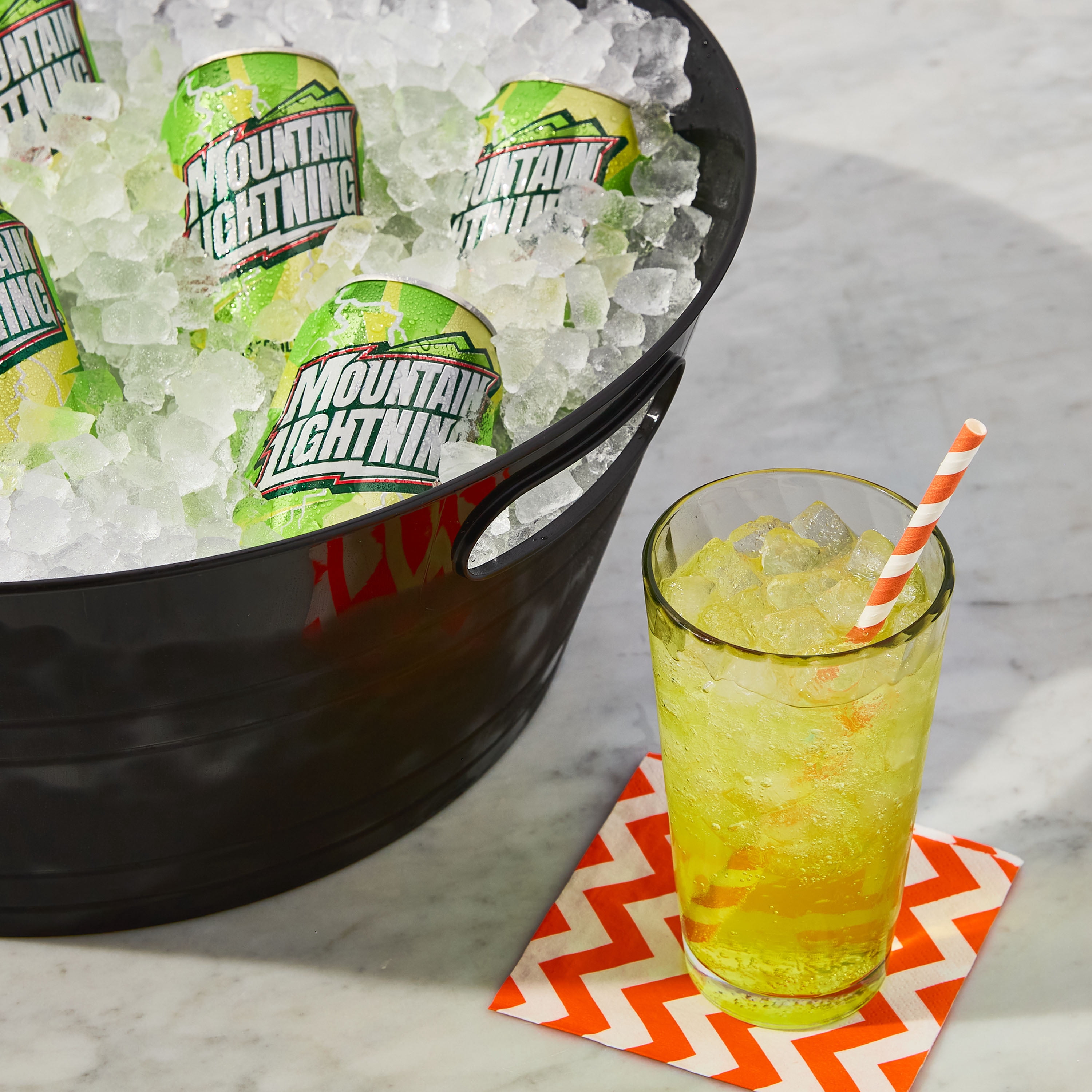 Great Value Mountain Lightning Citrus Flavored Soda Pop, 12 fl oz, 12 Pack Cans