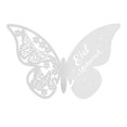 thumbnail image 2 of 100pcs Cut Out Butterfly Cup Card Dark Purple Butterfly Seat Card Laser Card Butterfly Wall Sticker Paper Card, 2 of 3