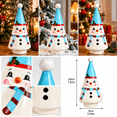 thumbnail image 2 of 2-Pack Vintage Snowman Resin Lighted Figurines, Battery Operated Tabletop Christmas Tree Night Light, 2 of 10