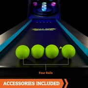 9 ft. Arcade Roll and Score Game with LED Lights and Electronic Scorer, Black by Hall of Games