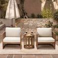 thumbnail image 5 of LuxenHome Acacia Outdoor Drum Side Table, Round Patio Table with Removable Tray Top & Oil Finish, 5 of 12