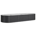 thumbnail image 4 of vidaXL Raised Garden Bed Raised Flower Bed Galvanized Steel Outdoor Planter, 4 of 6