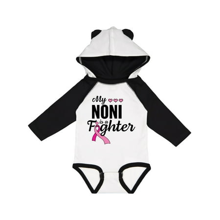 

Inktastic Breast Cancer Awareness My Noni is a Fighter Gift Baby Boy or Baby Girl Long Sleeve Bodysuit