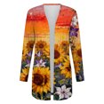 thumbnail image 4 of Kaondbfi Cardigan for Women, Lightweight Casual Printed Open Front Coat Floral Long Shrug Bolero Women's Winter Coat, 4 of 5