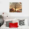 thumbnail image 5 of PIKWEEK Farmhouse Wall Decor Rustic Old Truck Barn Canvas Wall Art Rustic Red Truck Pictures Canvas Print Country Painting Modern Home  Artwork For Office Living Room Bedroom 16*12inch/20*16inch, 5 of 6