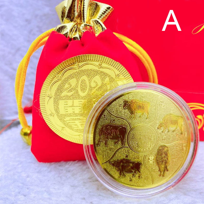 2020 Rat Souvenir Coin Chinese Gold Zodiac Commemorative Coin New Year gifts DS 