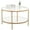 Champaine Gold - Transparent Top, variant on Ktaxon Golden Coffee Table, Modern 30.7" Round Table 2-Layer Display Table for Living Room, Champaine Gold