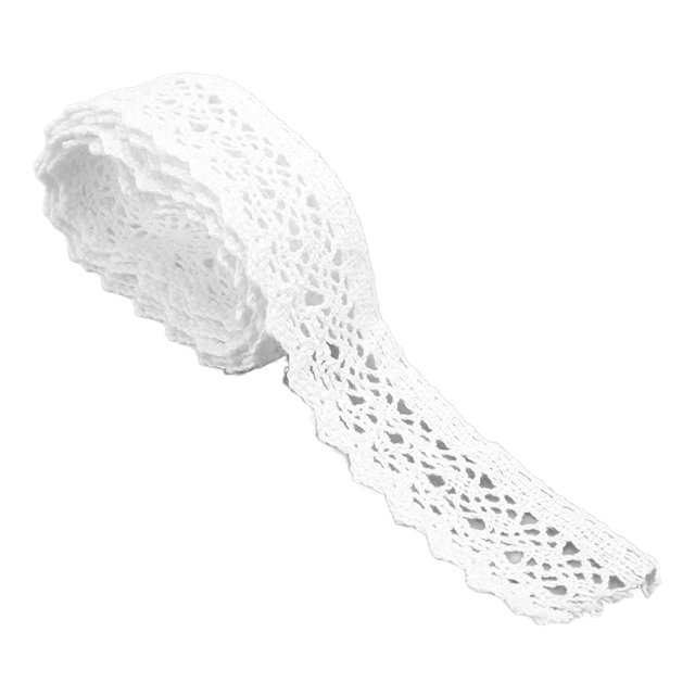 Lace Ribbon Cotton Thread 20 Yards White Decorative Accessories for Clothing Decoration DIY Curtain