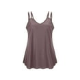 thumbnail image 5 of DuoJiaJ Women's New Summer Fashion V Neck Solid Color Sleeveless Casual Suspenders Small Vest Summer Tank Tops Women, 5 of 5