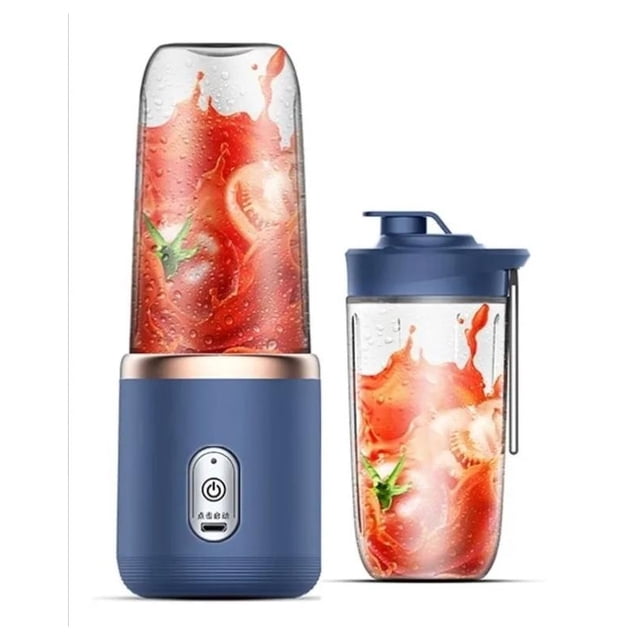 Mini batidora de frutas portátil USB 200 W 300 ml con 6 cuchillas
