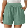 thumbnail image 7 of amkenre Wide Leg Yoga Pants Fashion Women Sweat Shorts Summer Casual Loose Solid High Waist Short Pockets Pants Women's Soft High Waisted Cozy Yoga Lightweight Pants Athletic Leggings, 7 of 7