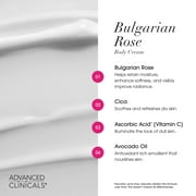 Advanced Clinicals Anti Aging Bulgarian Rose Moisturizing Body Cream, 16 Oz