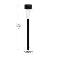 thumbnail image 4 of Merrick Lane Set of 12 Black LED Solar Landscape Lights, Weather Resistant Outdoor Solar Powered Lights for Pathway, Garden, & Yard, 4 of 9
