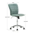 thumbnail image 2 of Weston Home Bold 14.57 in Task Chair with Swivel & Adjustable Height, 250 lb. Capacity, Teal, 2 of 7