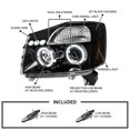 thumbnail image 4 of Spec-D Tuning Jet Black LED Halo Projector Headlights Compatible with 2004-2015 Nissan Titan, 2004-2007 Nissan Armada, Left + Right Pair Headlamps Assembly, 4 of 6