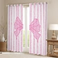 thumbnail image 2 of Erosebridal Pink Coquette Bowknot Black Out Curtains,Cartoon Cute Bowtie Curtains Pack of 2 (42x63 Each) For Girls Kids, 2 of 7