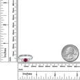 thumbnail image 6 of Gem Stone King 925 Sterling Silver Red Created Ruby and White Created Sapphire Engagement Ring for Women | 1.10 Cttw | Round 5MM | Gemstone July Birthstone | Size 5, 6 of 6