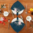 thumbnail image 4 of Coolnut Flower Butterfly Cloth Napkins Set of 6,Reusable Washable Polyester Dinner Table Napkins for Kitchen,Dining,Restaurant,Party Decoration, 4 of 7